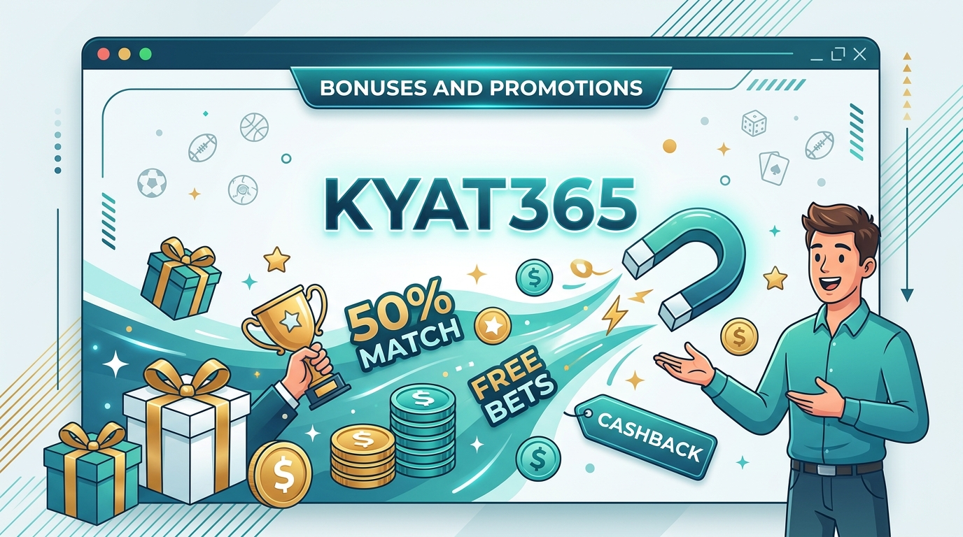 KYAT365 Betting Site ၏ ဘောနပ်စ်များနှင့် ပရိုမိုးရှင်းများ