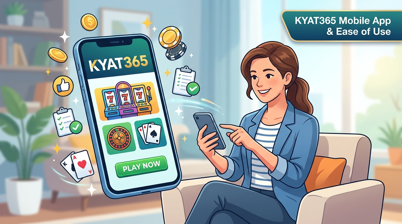 KYAT365 ကာစီနိုဂိမ်းများ - သင့်အွန်လိုင်းဖျော်ဖြေရေးကမ္ဘာ