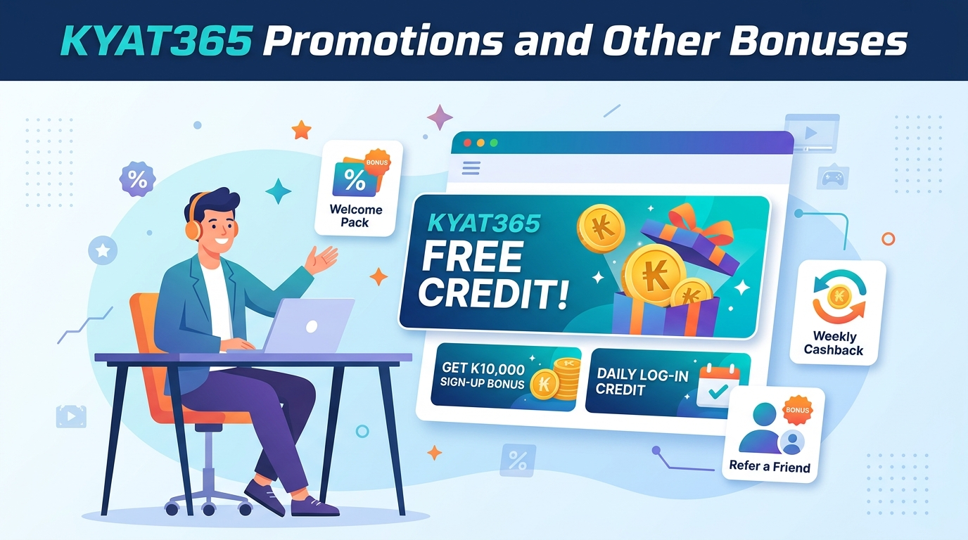 KYAT365 အွန်လိုင်းကာစီနိုတွင် ကစားနိုင်သောဂိမ်းများ