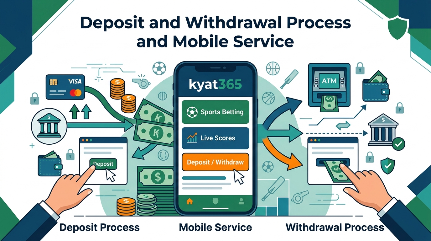 KYAT365 Sports Betting ငွေသွင်းငွေထုတ် လုပ်ငန်းစဉ်